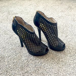 Michael Kors Caged Black Bootie